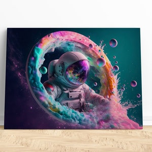 Astronaut Print Canvas Wall Art | Astronaut wall art, Astronaut canvas, Astronaut wall decor, Astronaut wall prints, Dopamine Decor Art