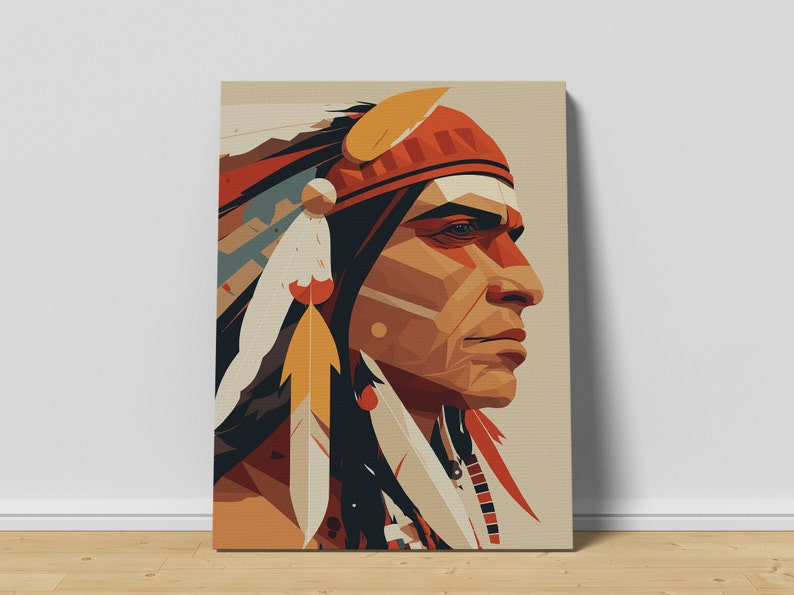 Native Art Print Canvas, Native Americans Wall Art,  Native Americans Print, Native Americans Decor, Native Americans Art, Native Canvas Art