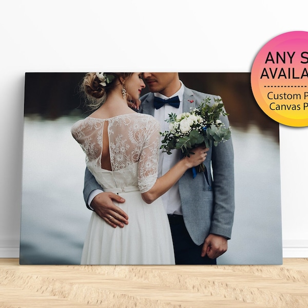 Wedding Photo Canvas Prints (All Sizes) | Turn your wedding photos into canvas art, wedding photo print, wedding photo picture, wedding gift