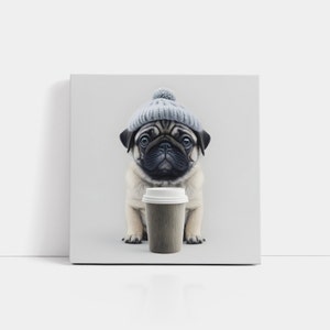 Pug Wall Art Canvas Print | Pug Canvas Art, Pug Gifts, Pug Art, Pug Mug, Pug Art Print, Pug Print, Pug Picture, Pug Dog Poster, Pug Decor
