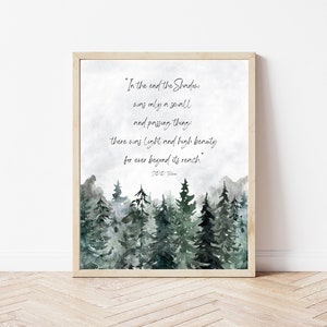 J.R.R Tolkien Zitat Wandkunst &quot;Am Ende war der Schatten nur ein kleines und vorbeiziehendes Ding...&quot;