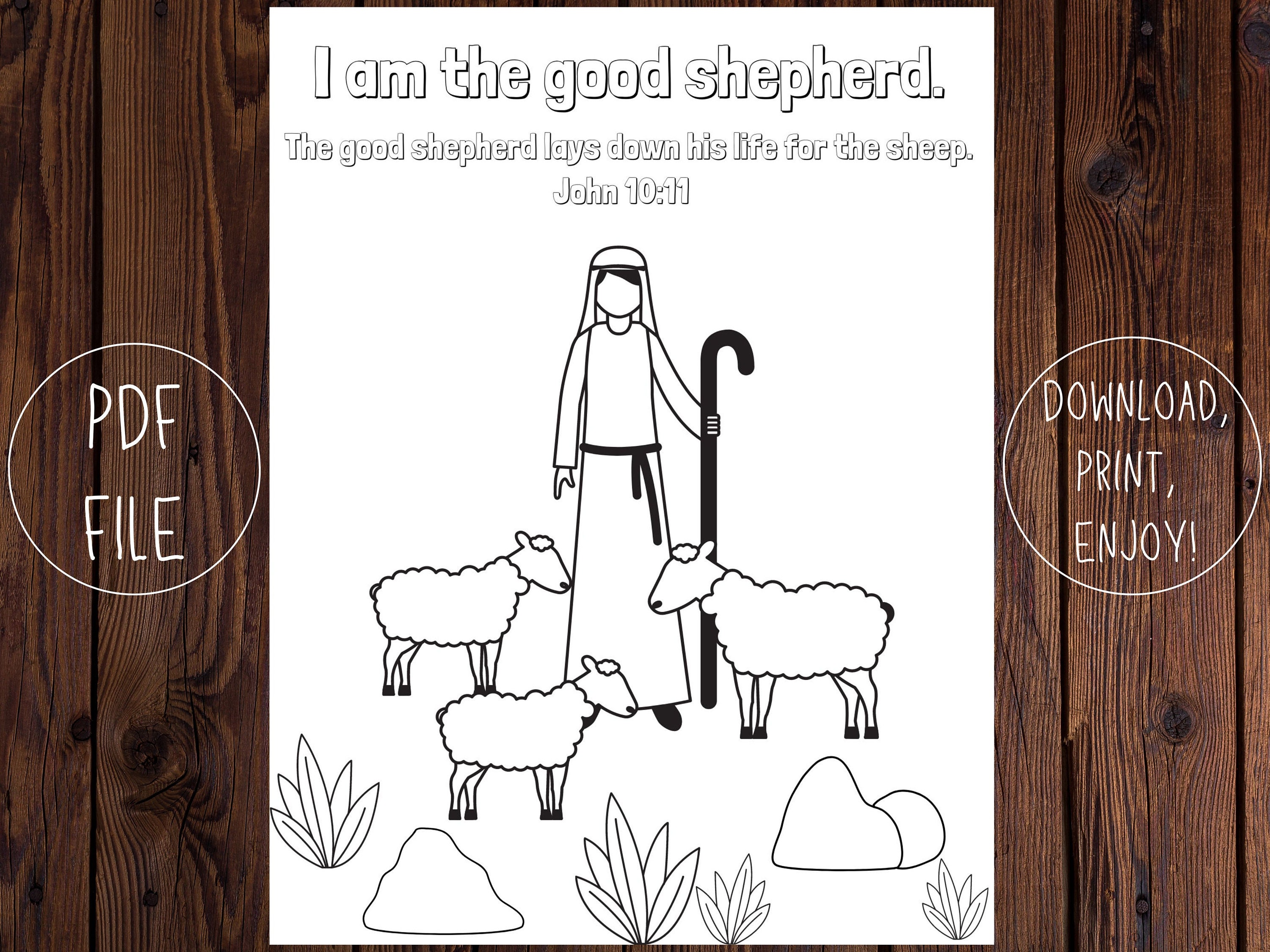 The Good Shepherd Coloring Sheet Printable Etsy the-good-shepherd-coloring-sheet-printable-etsy