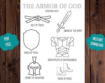 Printable Armor of God Coloring Sheet