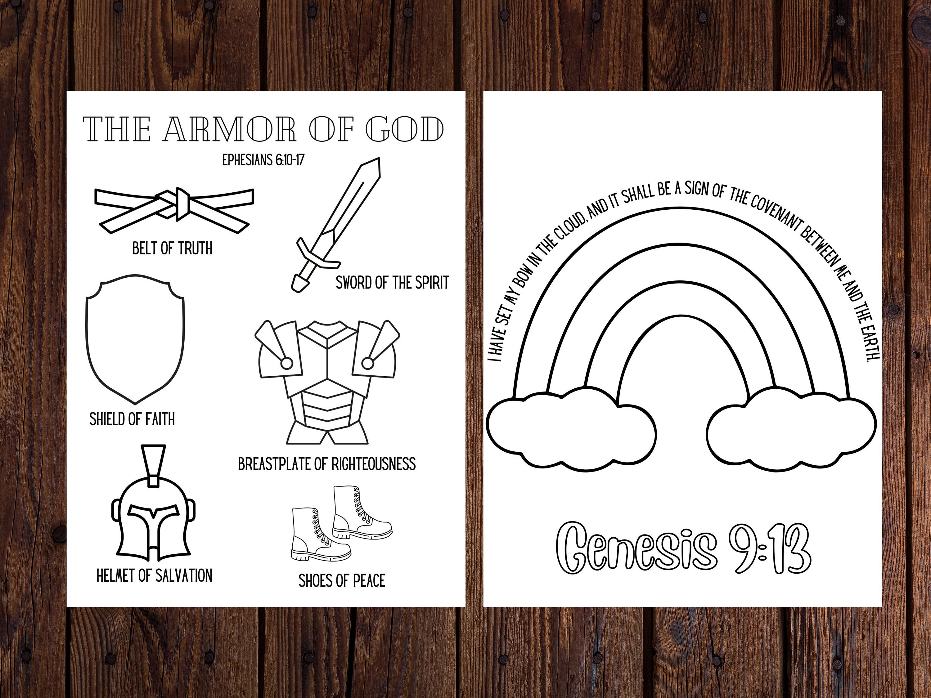 Bible Coloring Sheets Printable Etsy