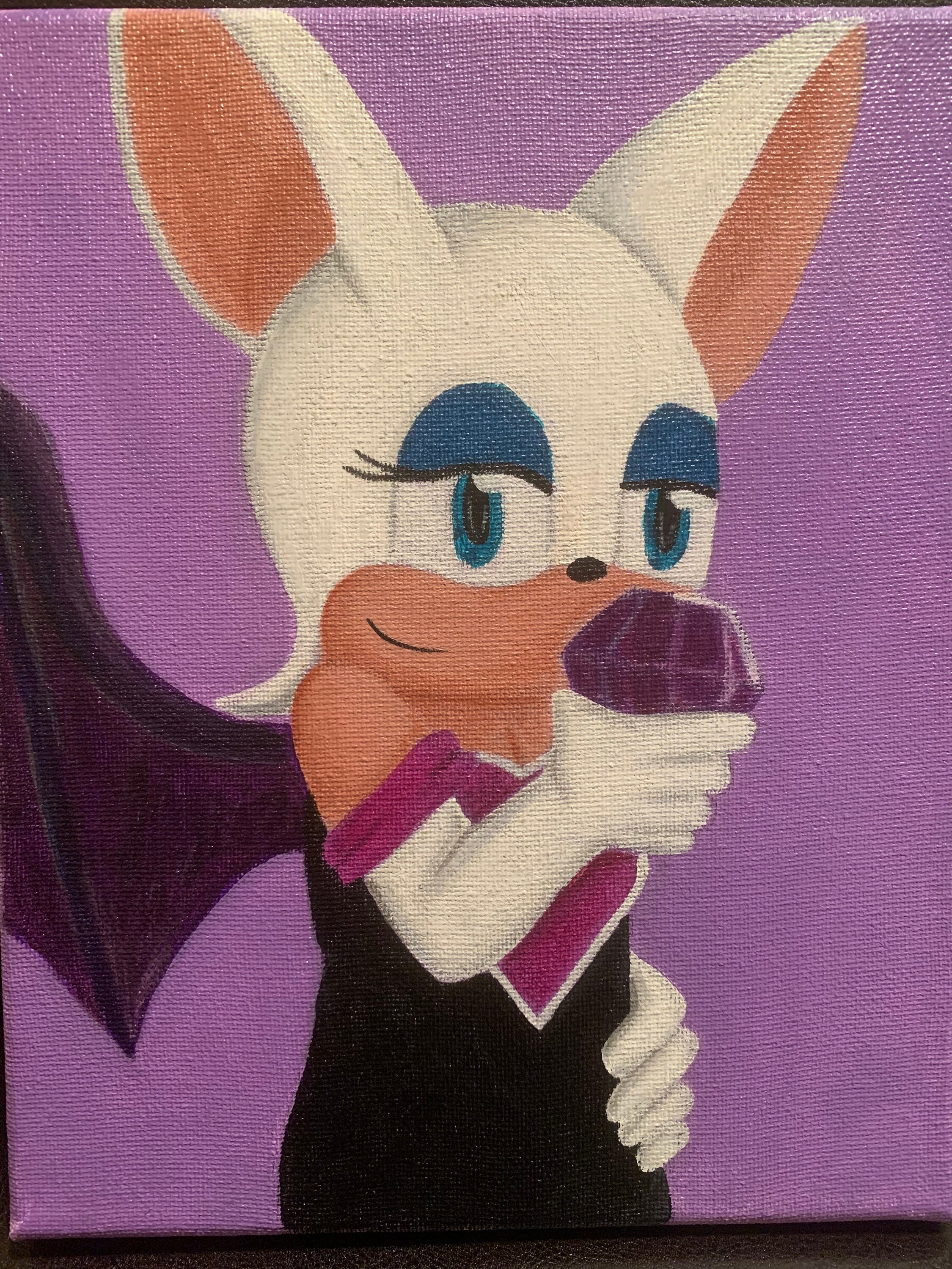 Rouge the Bat Acrylic Painting - Etsy