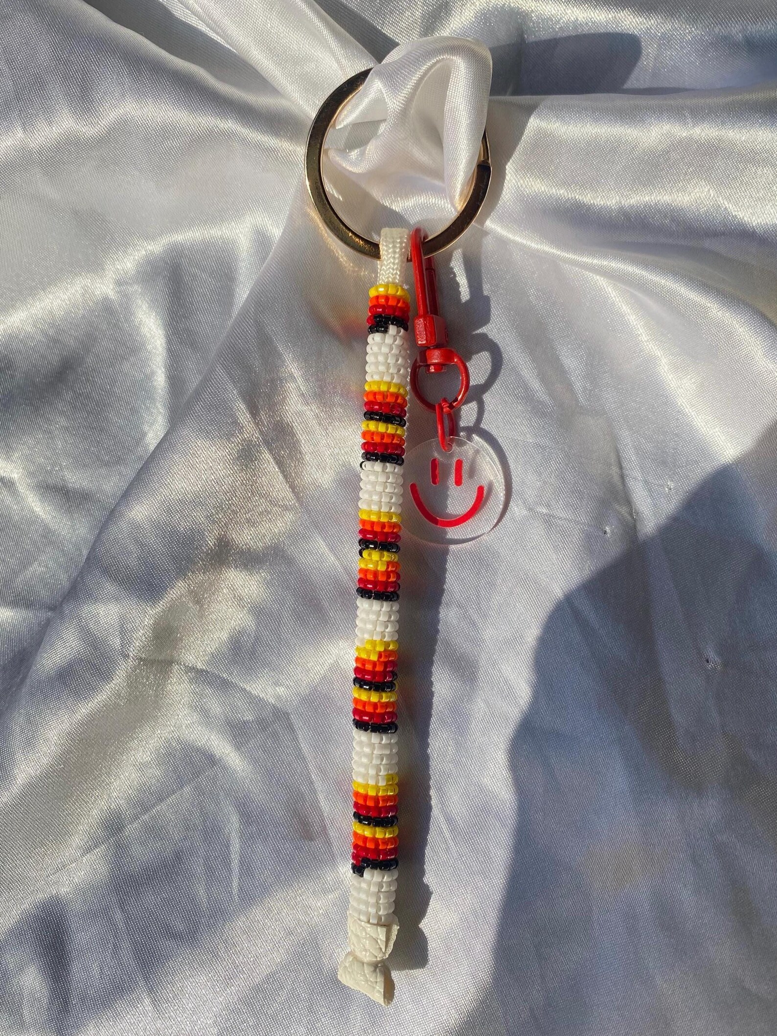 Native American Beaded Keychain, Native Lanyard, Medicine Wheel, Beaded ...