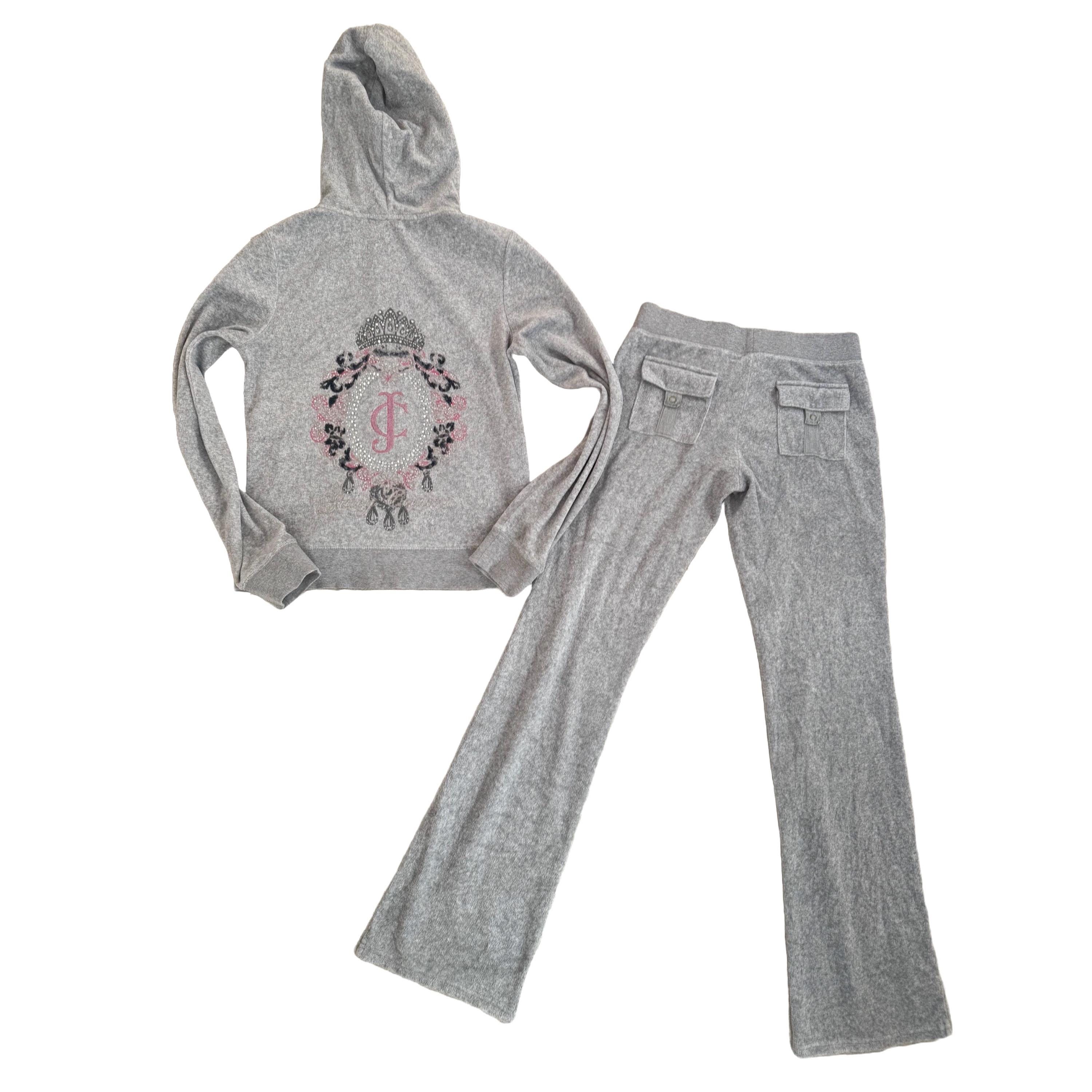 ⭕️本日限定値下げ中⭕️JUICY COUTURE クロックス y2k Vintage Y2K Juicy Couture Velour Tracksuit: Rhinestone Logo