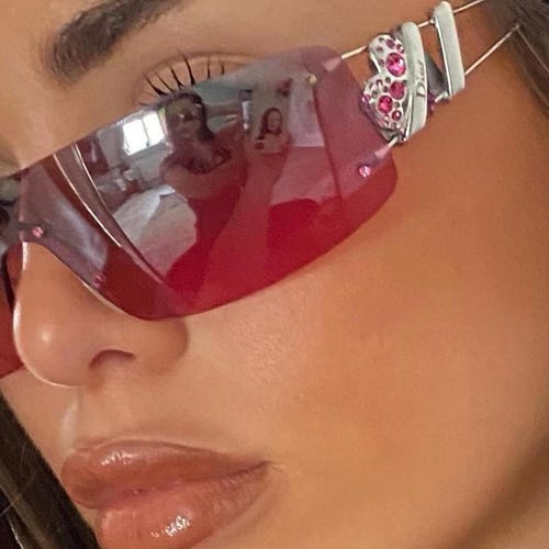 Dior Heart Core Vintage Rimless Sunglasses Y2K RARE STYLE - Etsy