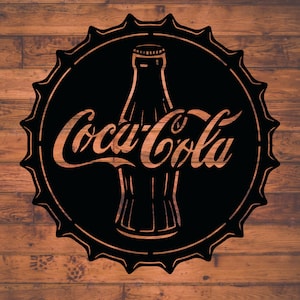 Coke bottle cap svg. & dxf file  (Personal and commercial use)