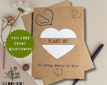 Personalised Seed Paper Horse Bereavement Card. A6 Pony Loss Sympathy Card With Envelope. Plantable UK Wildflowers. Loving Memory Pony Horse