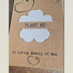 Personalised Seed Paper Pet Bereavement Card. A6 Pet Loss Sympathy Card With Envelope. Plantable UK Wildflowers. Loving Memory Cat Dog Loss image 9