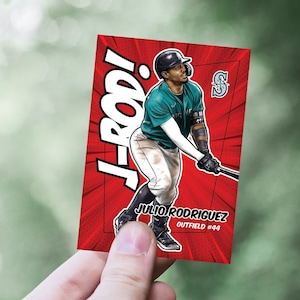 LIMITED EDITION: Julio Rodriguez &quot;J-Rod&quot; Illustration Baseball Card