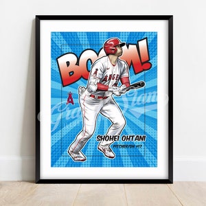 Shohei Ohtani Boom Illustration Imprimer Affiche