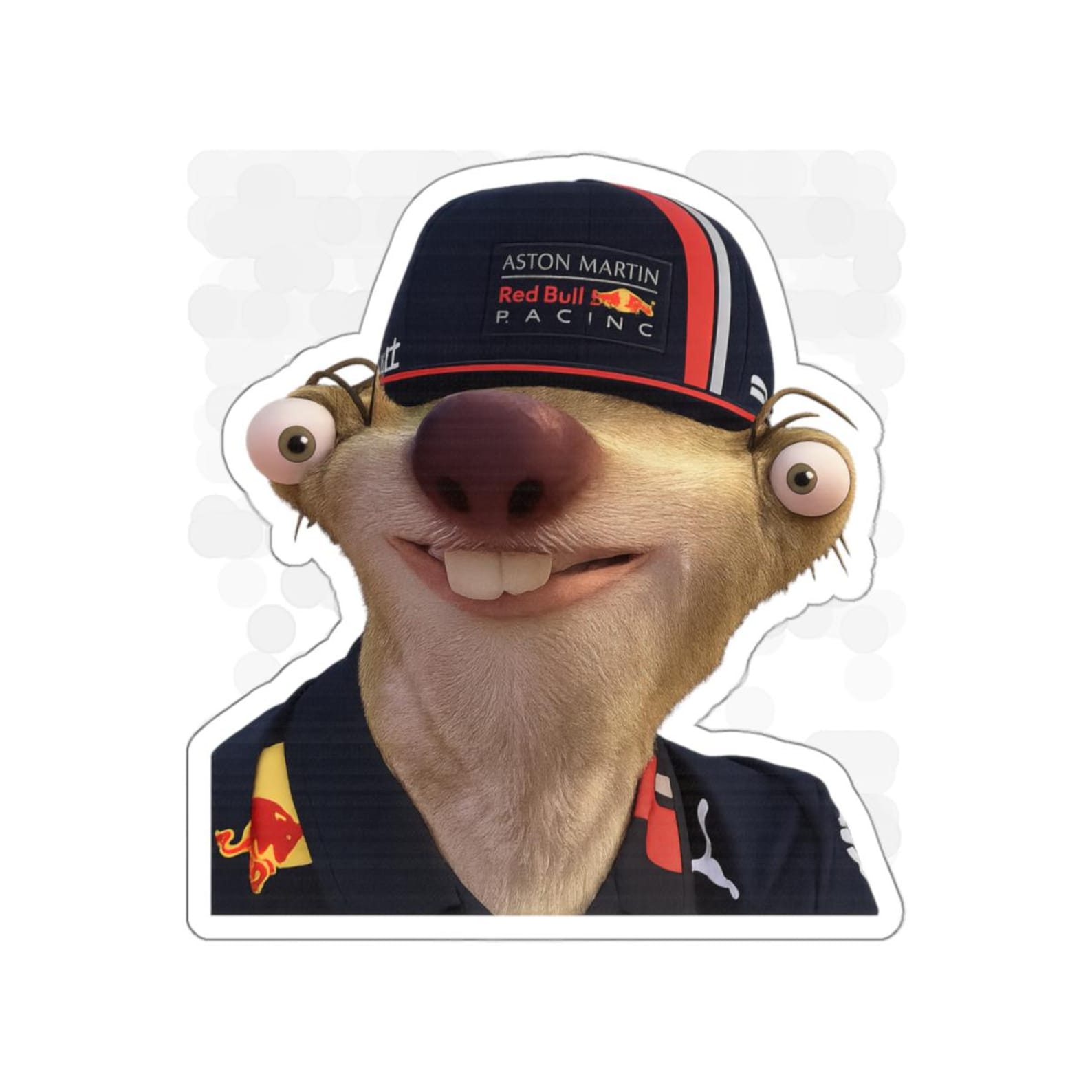 Max Verstappen as Sid the Sloth Die-cut Sticker for Water Bottles - F1 ...