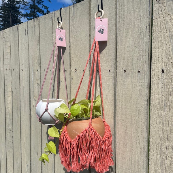 Macrame Plant Hanger, Indoor Hanging Planter Basket, Durable Plant Holder, Simple Home Plant Mom Accessories, Mothers Day Gift for Plant Mom