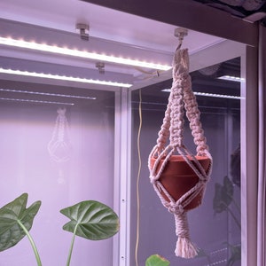 Ikea Greenhouse Macrame Planter, Accessories for Milsbo Baggebo Rudsta Indoor Greenhouse, Small Plant Hanger, Plant Organization, Boho Decor