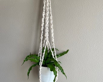 Macrame Plant Hanger, Indoor Hanging Planter Basket, Decorative Pot Holder for Indoor Outdoor, Christmas Gift for Plant Lover
