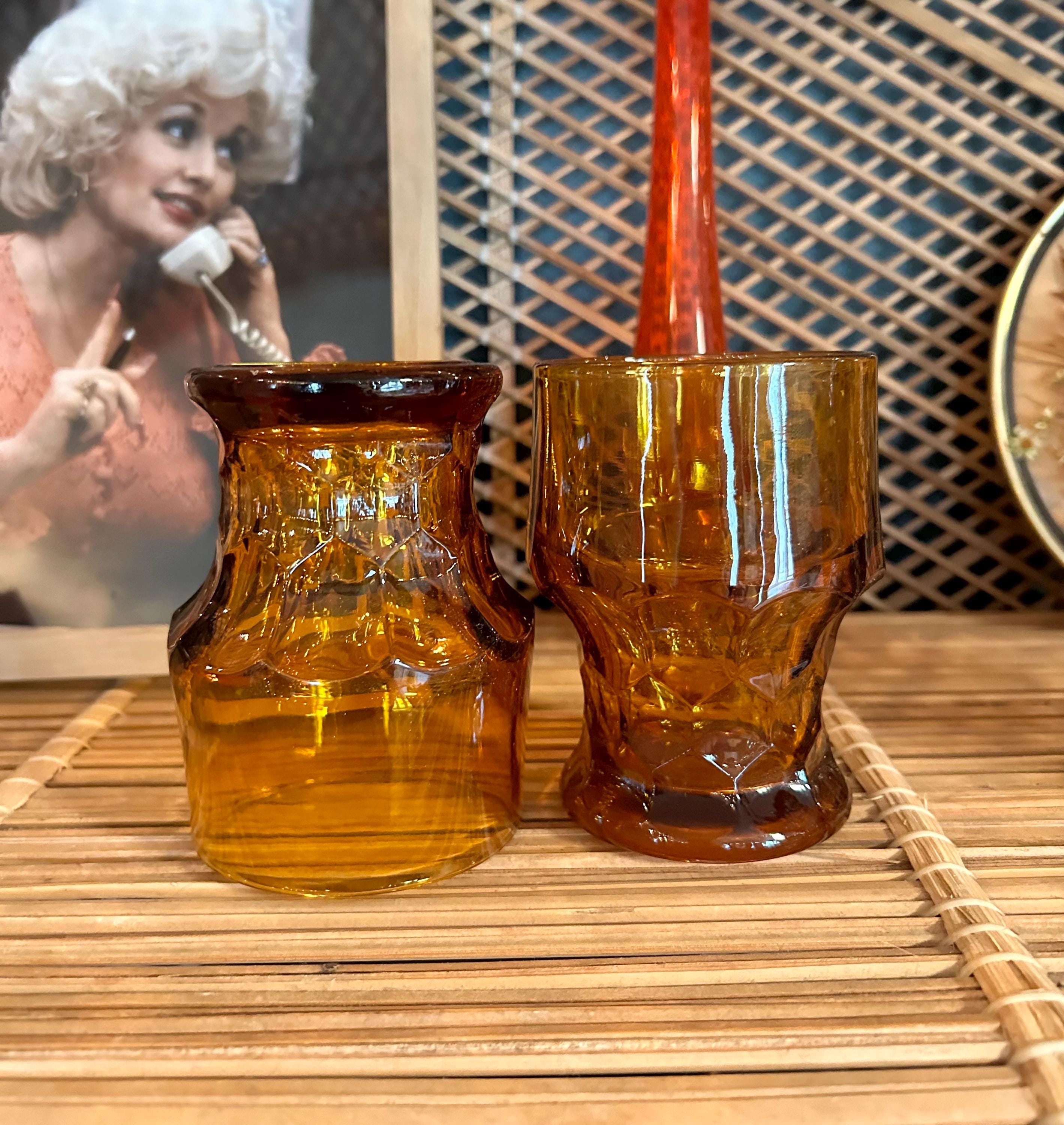 Brooke Bond KENYA Tea ガラスキャニスター ヴィンテージ品 Anchor Hocking Georgian Viking Honeycomb Tumblers - Set of 2 - Etsy