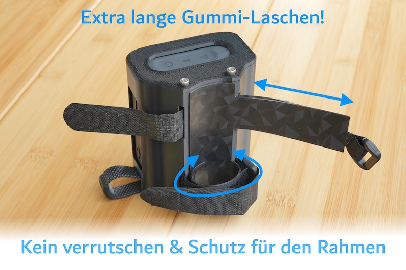 JBL Go 4 Bike Case Fahrrad Schutzhülle Halterung mit Klettbändern und Gummipad Bild 2