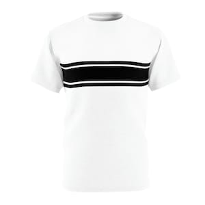 SMILE-era striped tee (white and black)