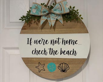 Beach Door Hanger Beach Sign Beach House Sign Welcome Sign Welcome Door Hanger Beach Theme Summer Decor Beach Decor Beach Sign Door Hanger