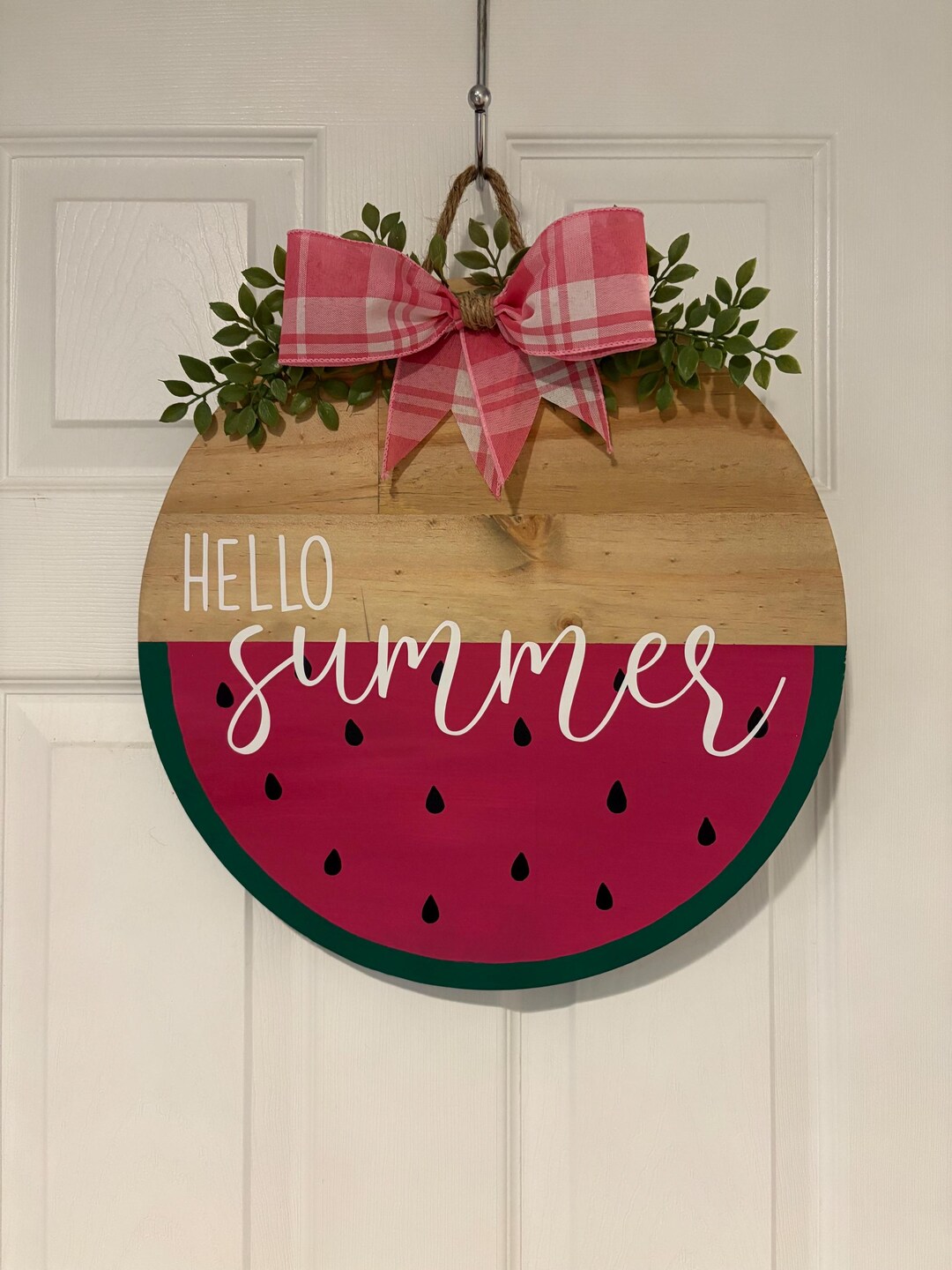 Watermelon Signs Watermelon Sign Welcome Sign Watermelon Door Hanger Summer Door Hanger ...