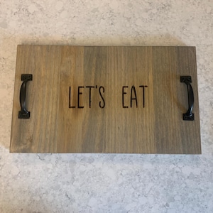 Wood Serving Tray Charcuterie Board Coffee Table Tray Wood Tray With Handles Personalized Wood Tray Grilling Tray Ottoman Tray Personalized