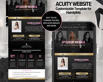 Acuity-planningssjabloon voor haarstylisten - Website voor het boeken van haar - Branding schoonheidssalon