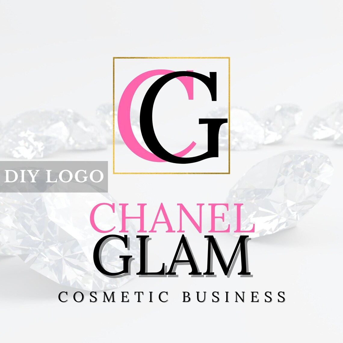 Pink Beauty Logo Design Custom Boutique Logo Fashion Logo Etsy