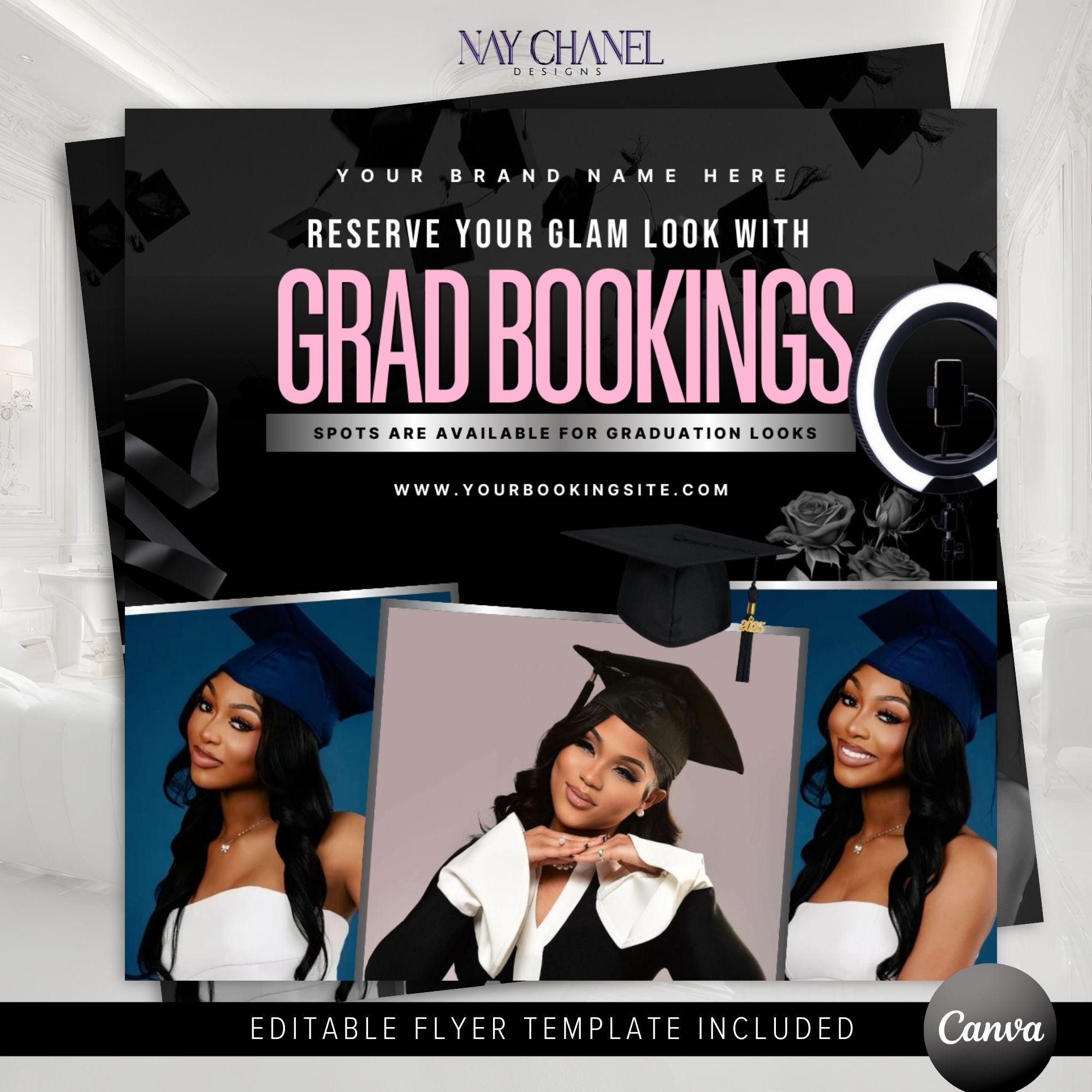 Graduation Special Flyer - Grad Glam - DIY Flyer Template - Grad ...