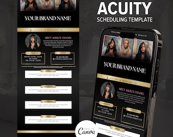 Acuity Scheduling Template Hair Stylist – DIY Booking Website Canva (Digital Download)