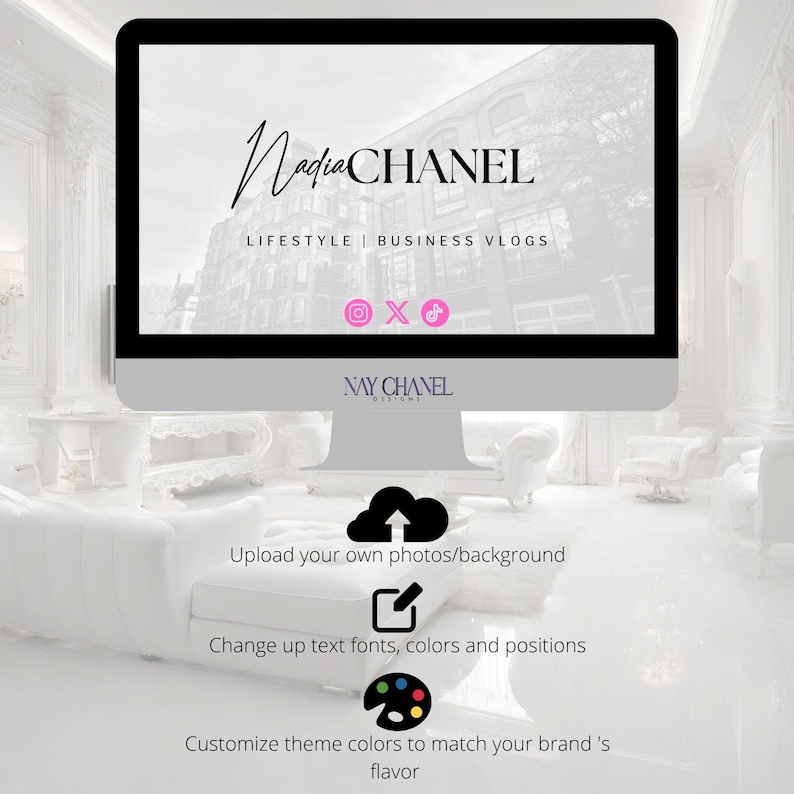 DIY Youtube Branding Kit - Youtube Banner, Intro and Outro Designs - Editable Canva Templates image 3