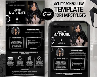 Acuity Scheduling Template - Hair Stylist Website Template - Beauty Salon Website