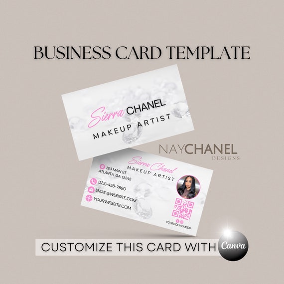 Custom Pink Business Card Template Pink Beauty Business Card 