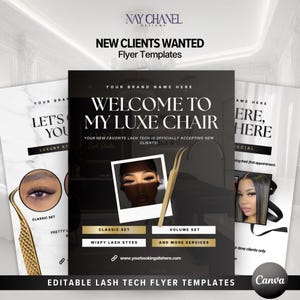 Lash Tech New Client Instagram Marketing Content Templates  | Business Social Media Posts for Growth