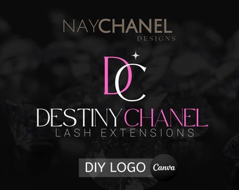 Beauty Logo - DIY Logo Template - Boutique Logo - Lash Logo - Pink Logo  - Nail Logo - Hair Logo - Small Business Logo