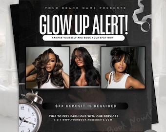 DIY Editable Booking Flyer Template - Hair Lash Makeup Nail Appointments Available Flyer
