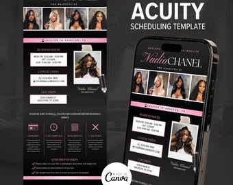 Acuity Scheduling Template Hair Stylist - Booking Website - Acuity Scheduling Booking Site - DIY Canva Template