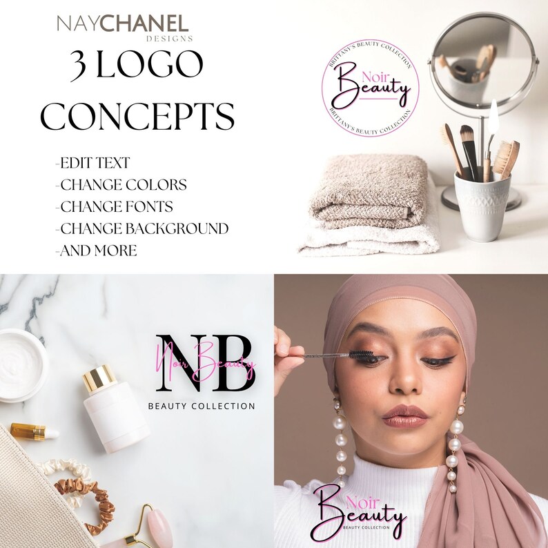 Pink Beauty Logo Hair Logo Pink Logo Design Boutique Etsy