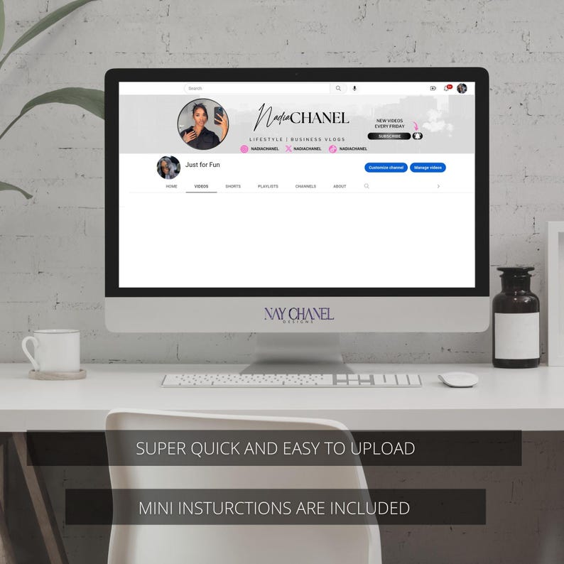 DIY Youtube Branding Kit - Youtube Banner, Intro and Outro Designs - Editable Canva Templates image 4