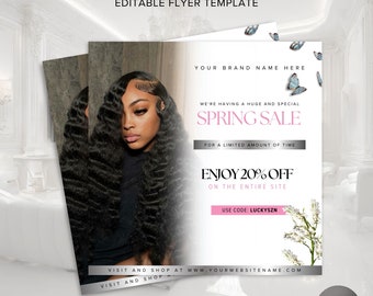 DIY Editable Spring Flash Sale Flyer - April Day Premade Social Media Business Flyer