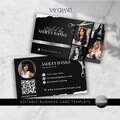 Modern Hair Stylist Business Card Template - Beauty Salon Card for Wig & Braid Stylists