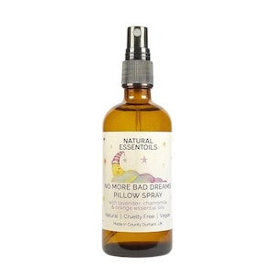 Natural Sleep Spray for Children – No More Bad Dreams Pillow Spray with Lavender, Chamomile & Orange