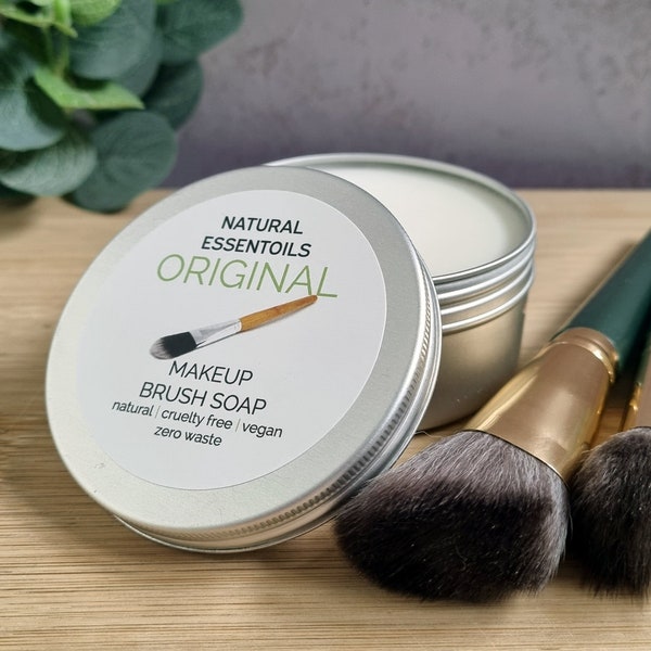 Natural Essentoils Original Makeup Brush Soap - Natural | Cruelty Free | Vegan | Zero Waste - Make Up Brush Cleaner