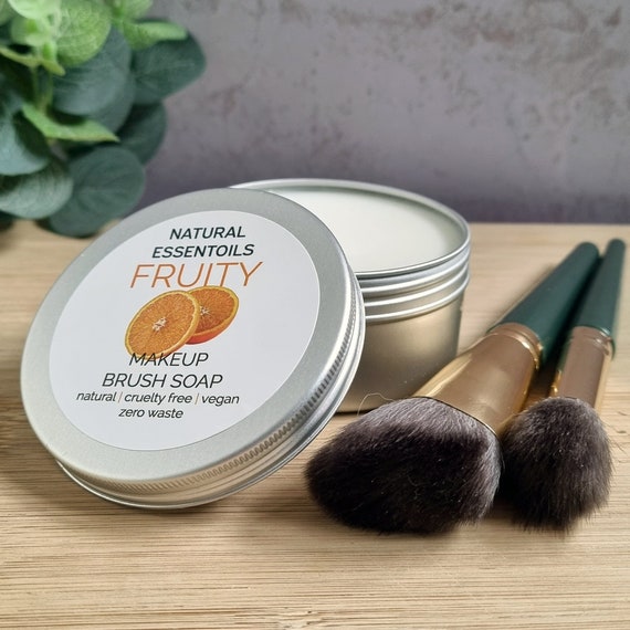 Natural Essentoils Fruity Makeup Brush Soap Natural Cruelty Free Vegan Zero  Waste Make up Brush Cleaner 