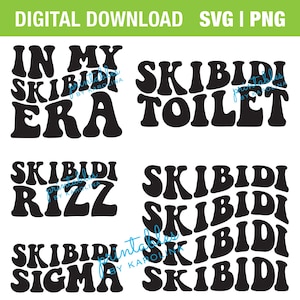 Skibidi svg png Skibidi rizz camisa refranes adolescentes archivo de corte cricut gen alpha jerga divertida camiseta en mi era Skibidi camisa retro svg chico adolescente