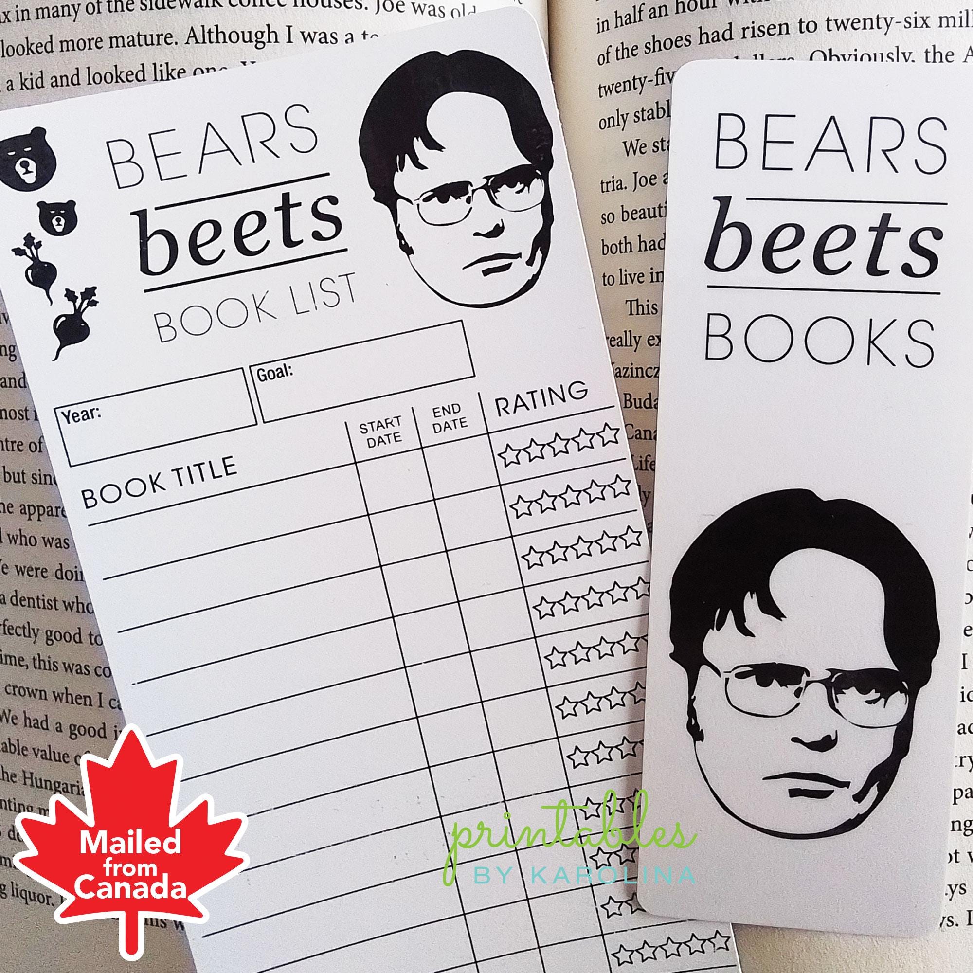 Lesezeichen Dwight Schrute und Buchliste Tracker Set mit Dwight lustige Lesezeichen Der Office Fan Buch Tracker Lesezeichen Dwight Leselogbuch bookish