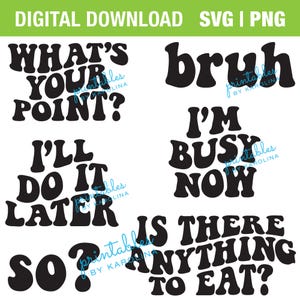 Teenager svg Teen svg retro Teen Bundle trendiges Teenager Zeichen Teen Boy Sublimation Bruh svg png lustige Teen Boy Sprüche Teen Slang Tween Boy