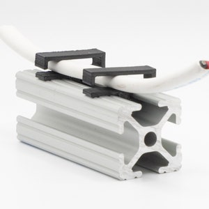 Twist In Wire Management Clips for 80/20 Aluminum Extrusion