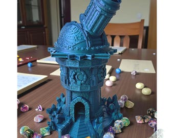 Astral Observatory Dice Tower | 3D Printed DnD Dice Tower | Dice Roller Tower | Unique Custom Dice Tower